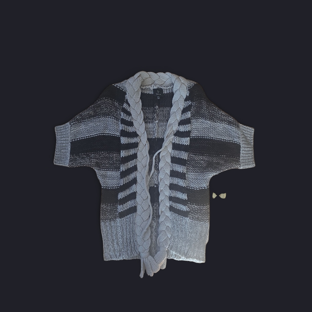 Hot & Delicious Cream and‎ Brown Knit Sweater